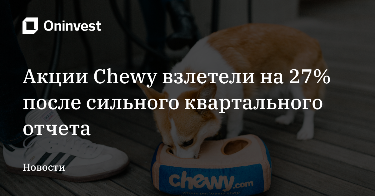 Акции Chewy взлетели на 27% после сильного квартального отчета – Oninvest