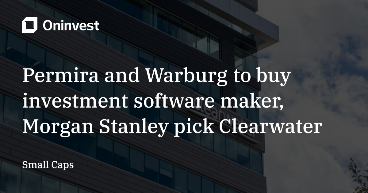 Permira and Warburg to buy investment software maker, Morgan Stanley ...