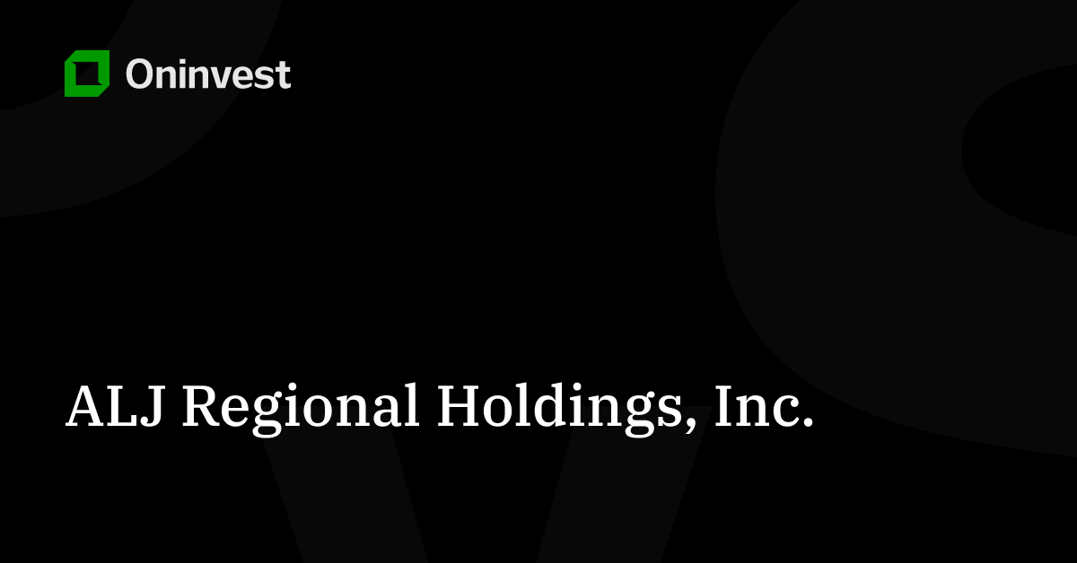 ALJ Regional Holdings, Inc. Stocks - ALJJ rate on the chart online ...