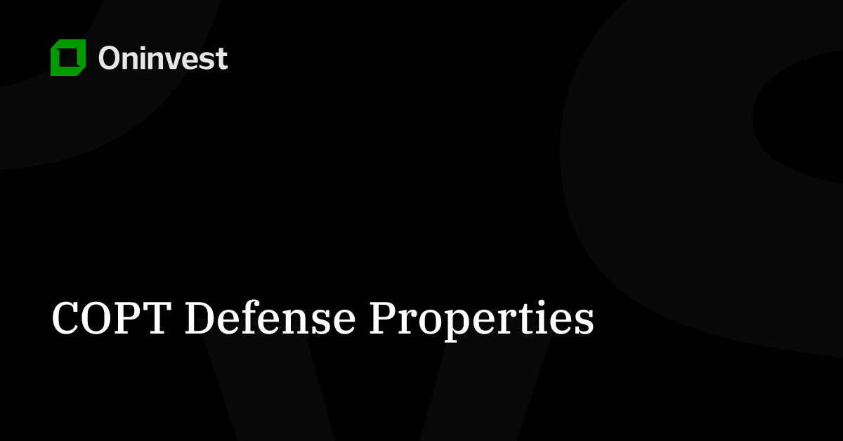 COPT Defense Properties Stocks - CDP rate on the chart online today ...