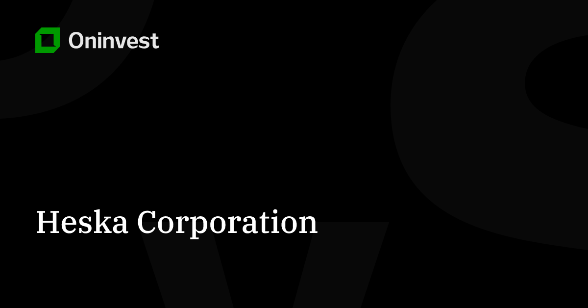 Heska Corporation Stocks - HSKA rate on the chart online today: price ...