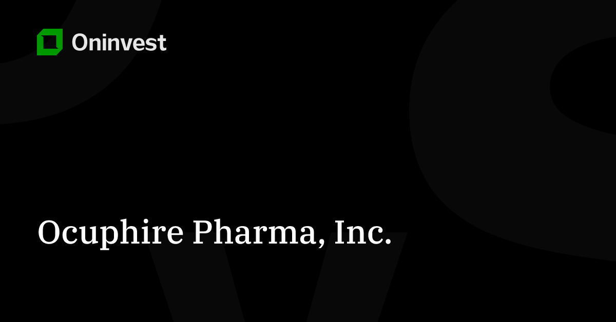 Ocuphire Pharma, Inc. Stocks - OCUP rate on the chart online today ...