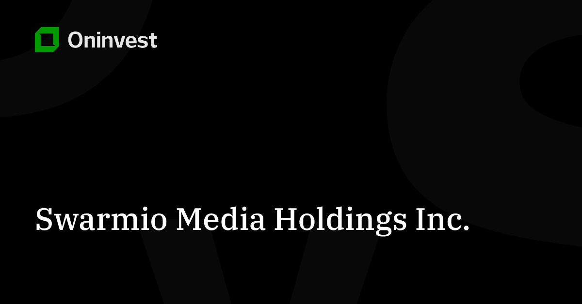 Swarmio Media Holdings Inc. Stocks - SWRM.CN rate on the chart online ...