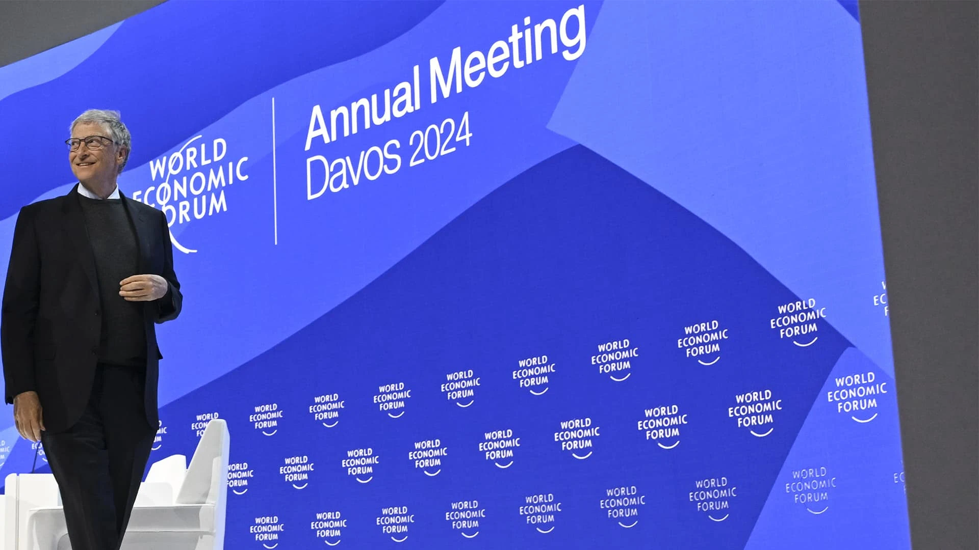 Основатель Microsoft Билл Гейтс в Давосе. Фото: Halil Sagirkaya/Anadolu/Reuters