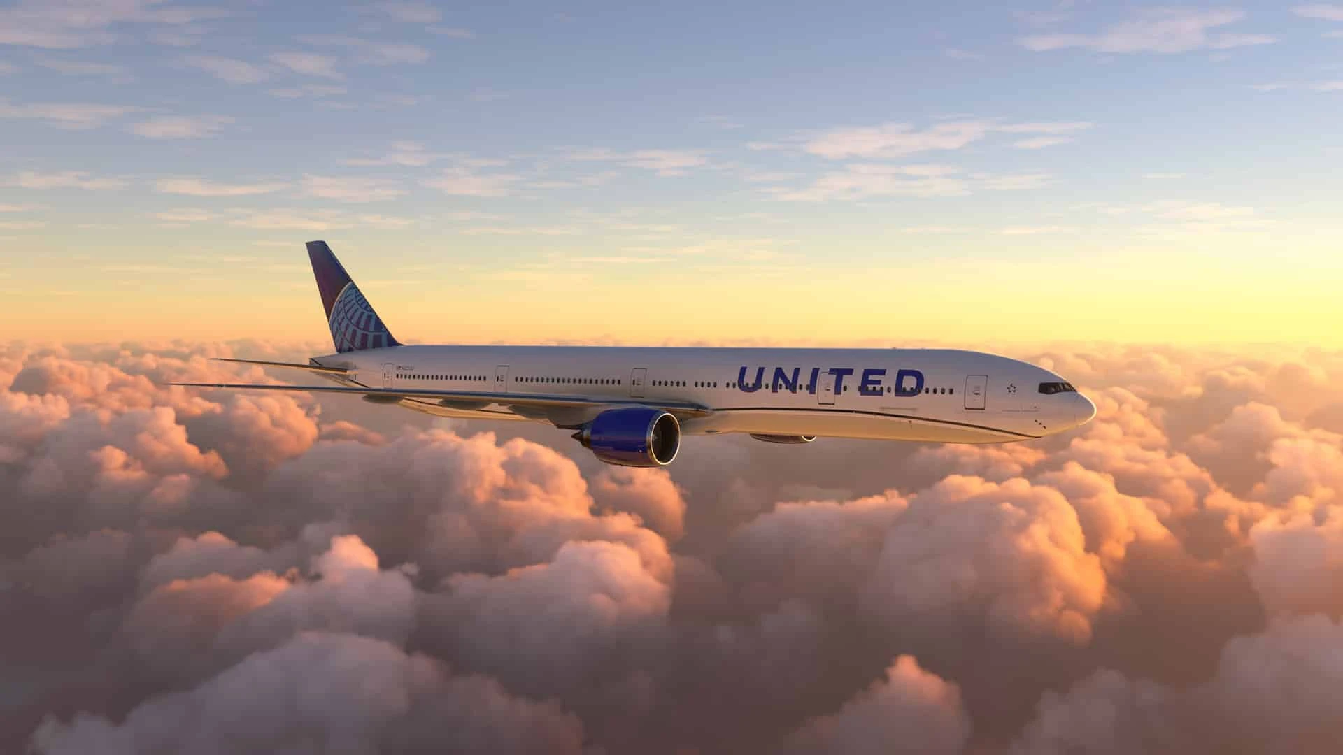 Boeing 777 авиакомпании United Airlines в полете над Бразилией / Фото: shutterstock