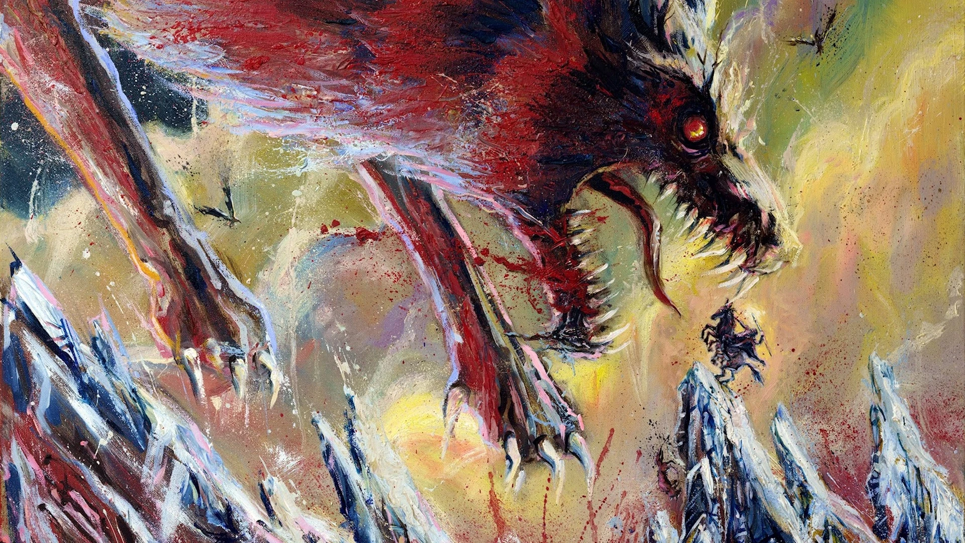 Фенрир и Один. Художник: Ким Диаз Хольм / Wikimedia commons