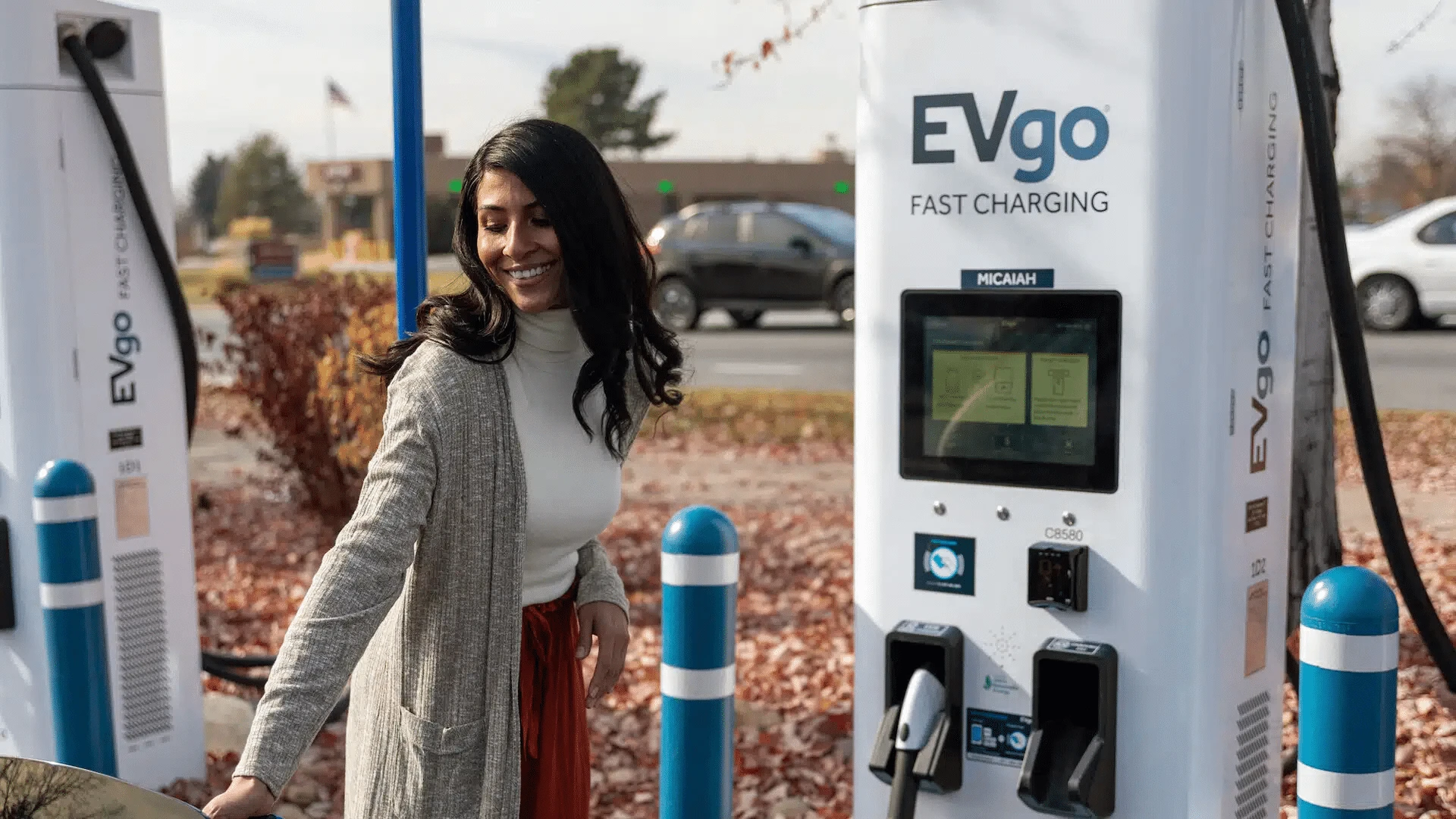 EVgo stock fell following Donald Trumps victory in the presidential election, but the Motley Fool believes investors should take advantage of the decline.  / Photo: evgo.com