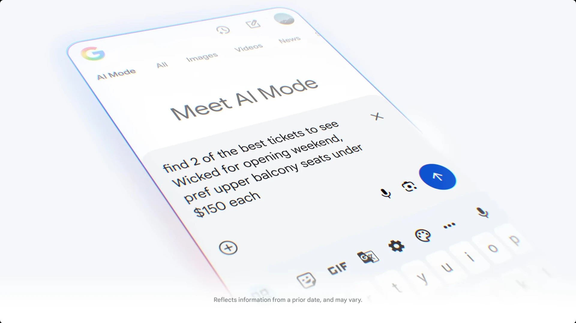 Интерфейс нового «Режима ИИ» в поиске Google / Фото: Google